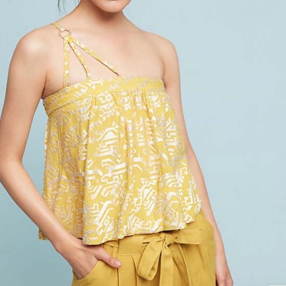 Floreat Anesu Embroidered One Shoulder Top